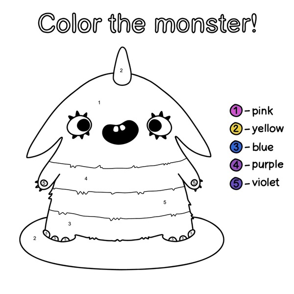 Thousand coloring monster worksheet royalty