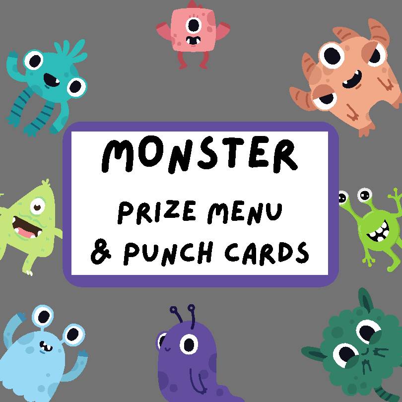 Class dojomonster prize menu punch cards