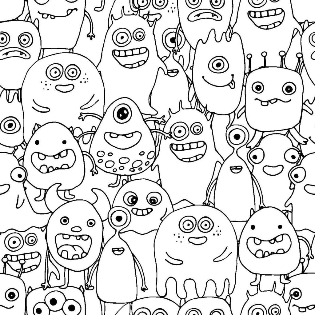 Monster coloring pages