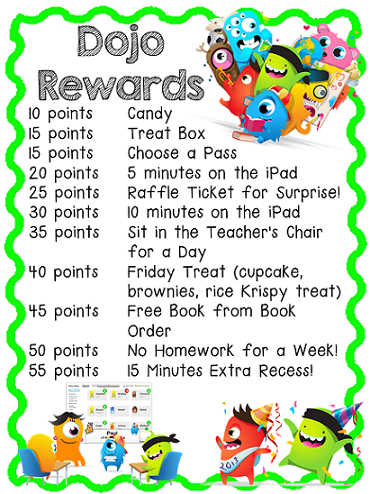 Class dojo rewards a free rewards kit for your classroom pride and primary