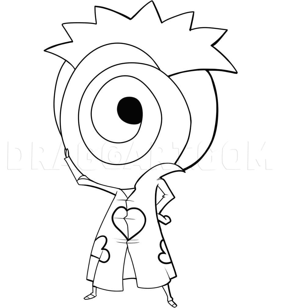 Chibi obito coloring page