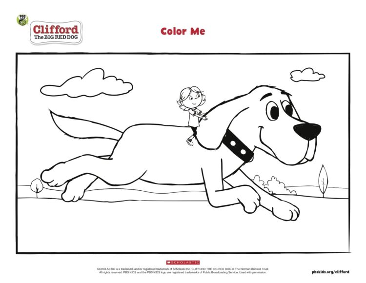 Clifford and emily elizabeth coloring page â kids for parents