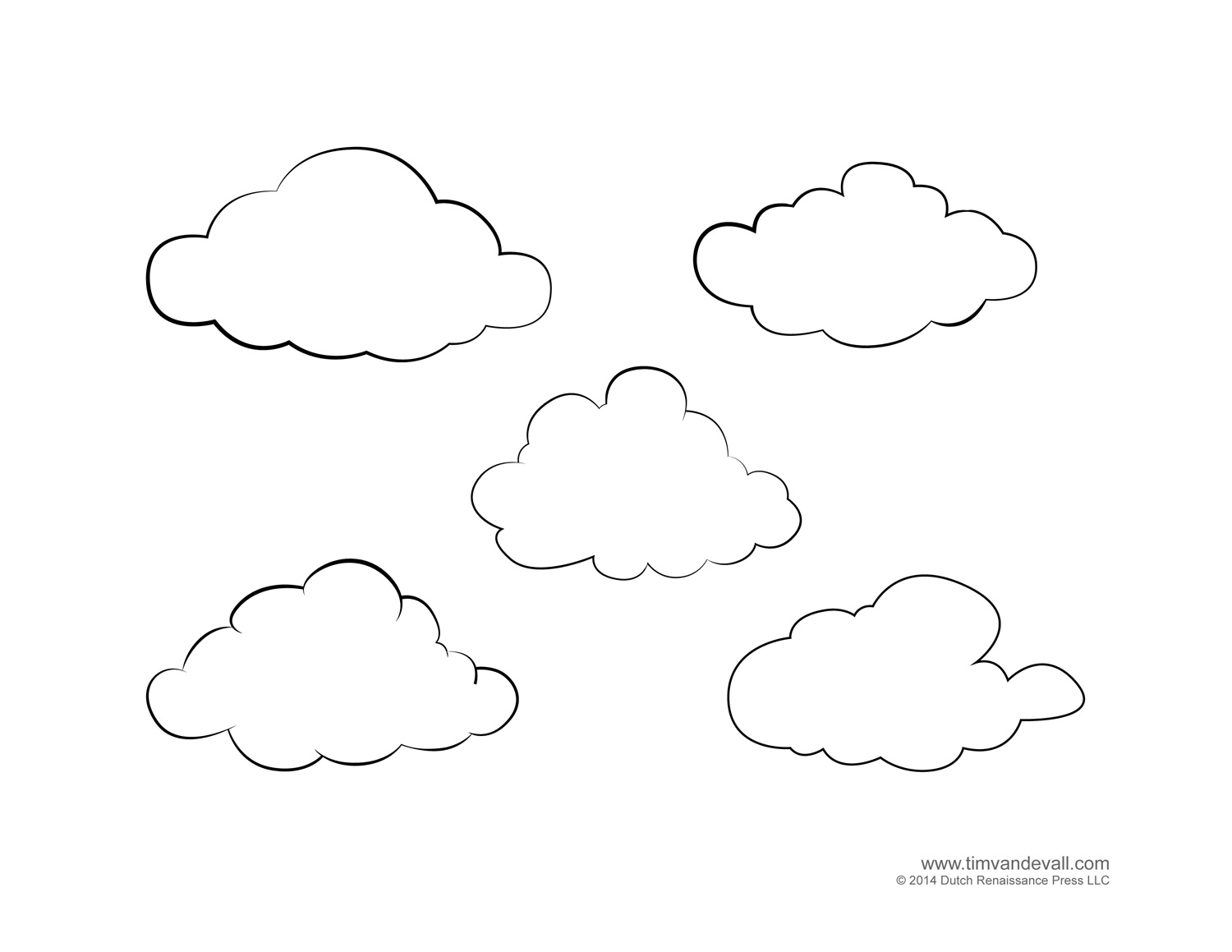 Weather for kids free cloud templates and weather coloring pages â tims printables