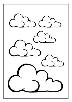 Create your own sky with these printable cloud coloring pages collection pdf