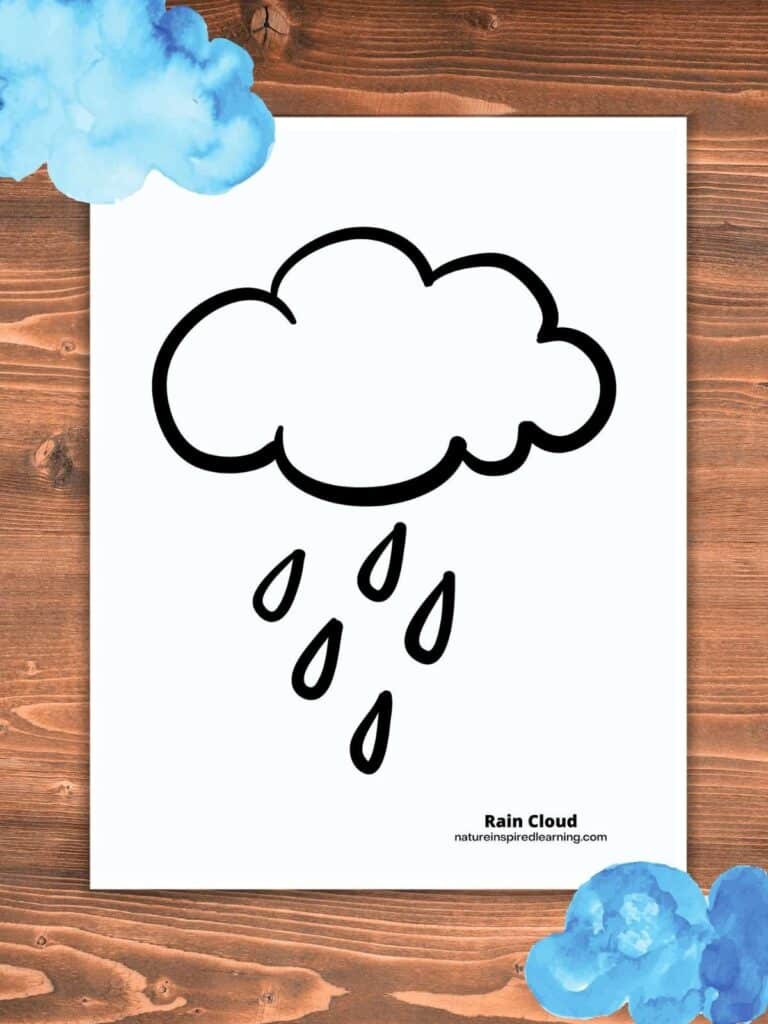 Cloud and storm coloring pages