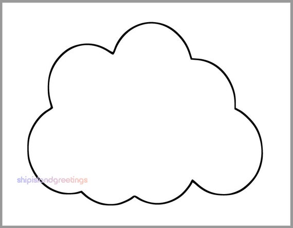 Printable cloud template