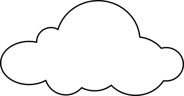 Largecloudcoloringpage cloud template templates printable free clouds