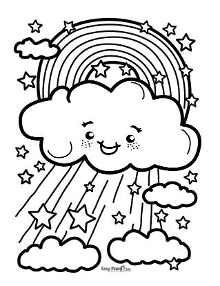 Rainbow coloring pages â printable coloring pages