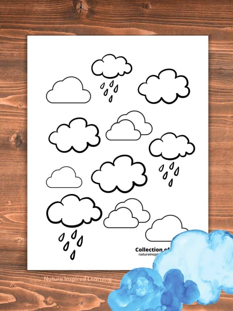 Cloud and storm coloring pages