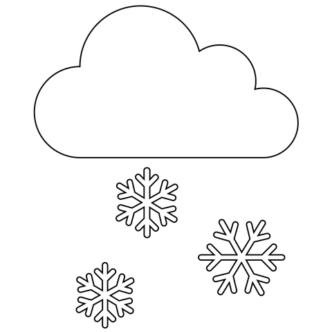 Snow cloud emoji coloring page free printable coloring pages