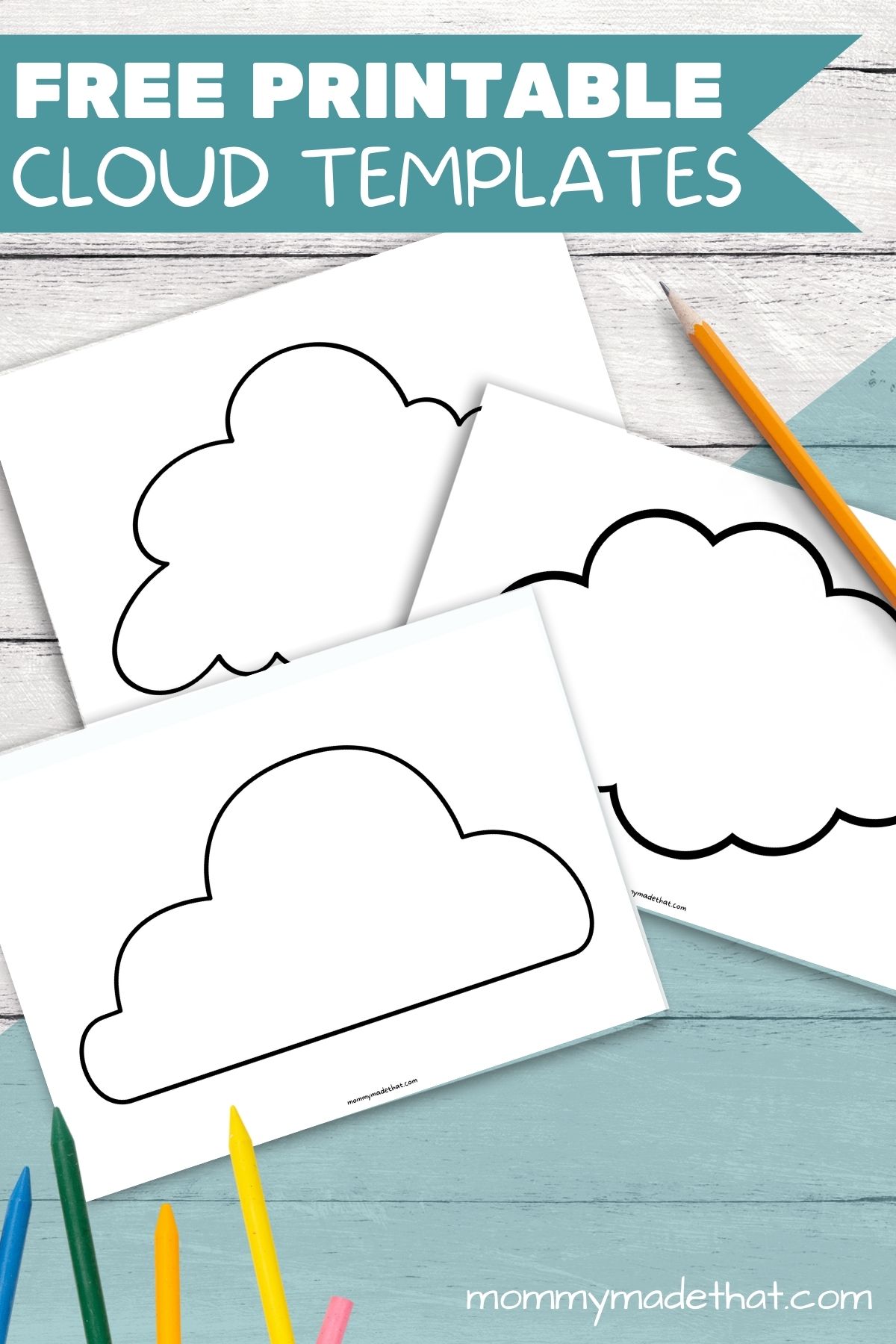 Free printable cloud templates for fun spring crafts