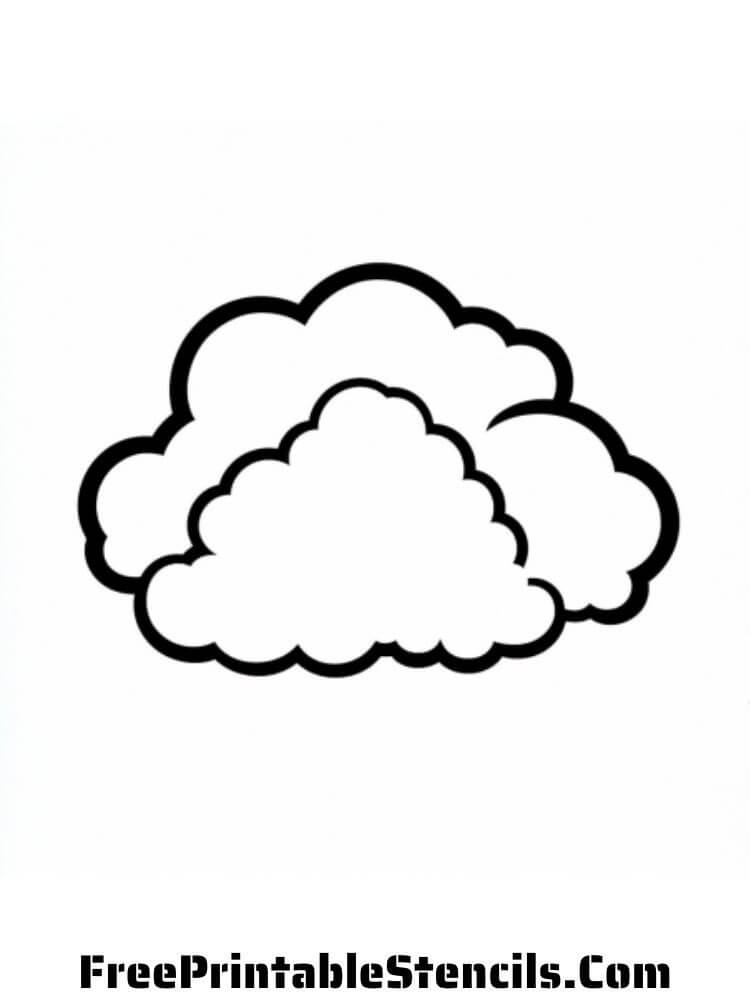 Free printable cloud stencils and silhouettes