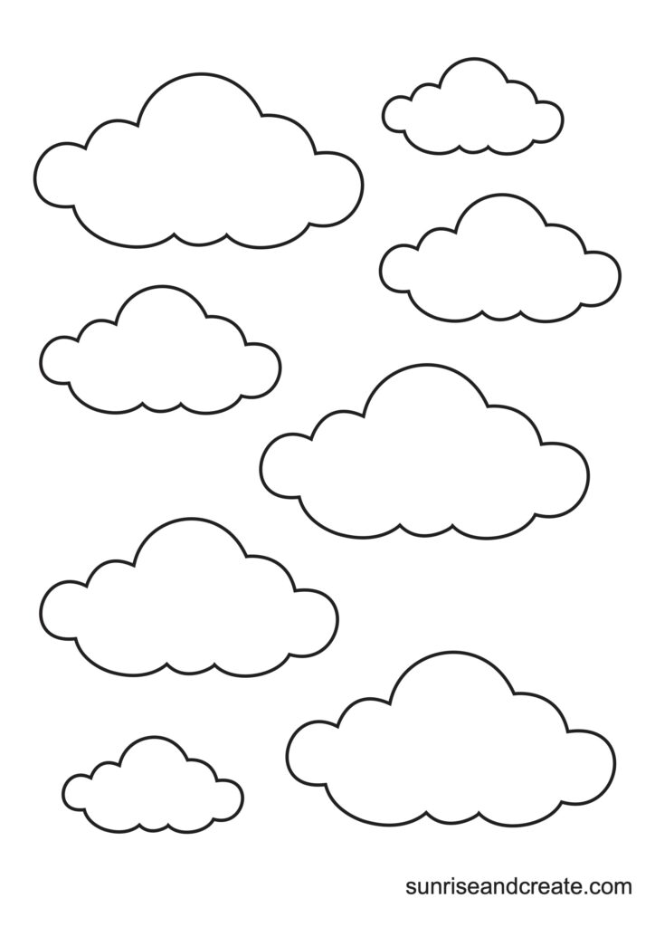 Free printable cloud templates