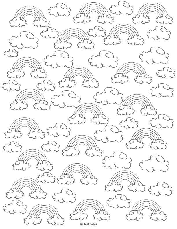 Rainbow template free printable rainbow outline and rainbow coloring page