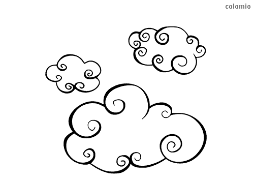 Clouds coloring pages free printable cloud coloring sheets