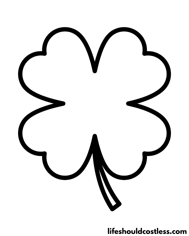 Clover coloring pages free printable pdf templates