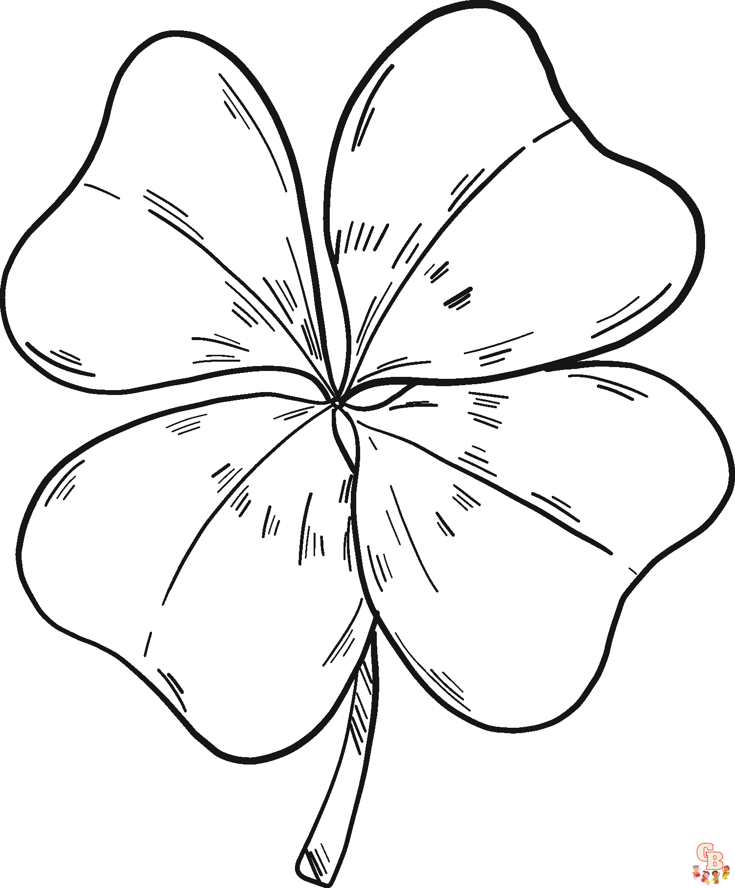 Four leaf clover coloring pages