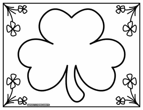 Shamrock coloring pages