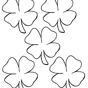 Leaf clover coloring page printable for free download