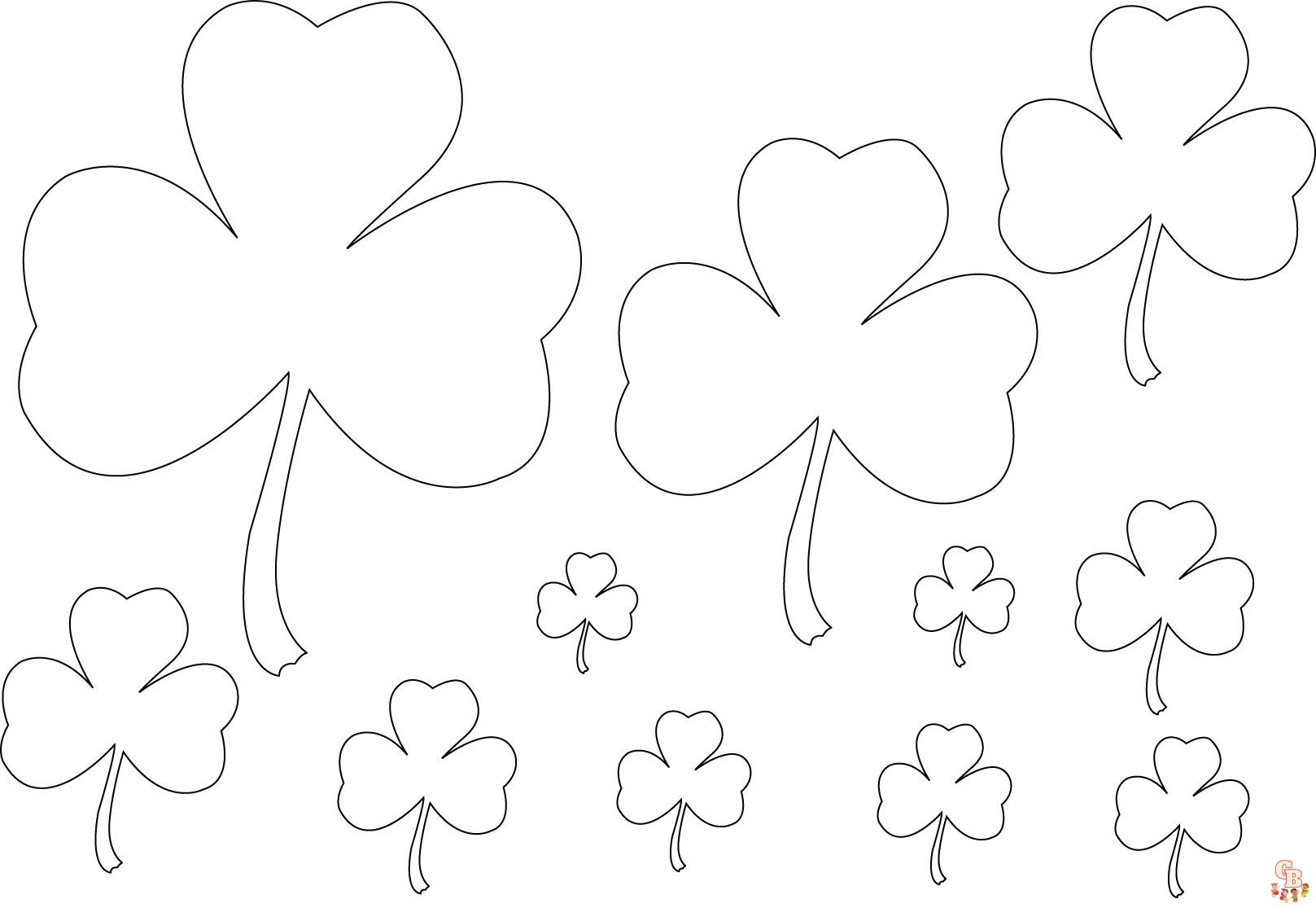 Shamrock coloring pages free printable and easy to color