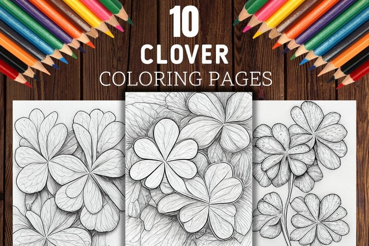 Clover coloring pages