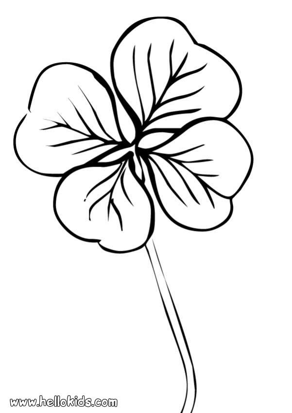 Clover coloring pages