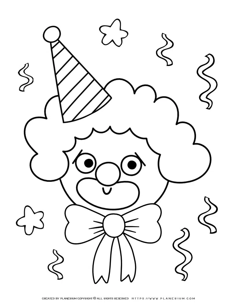 Clown coloring page