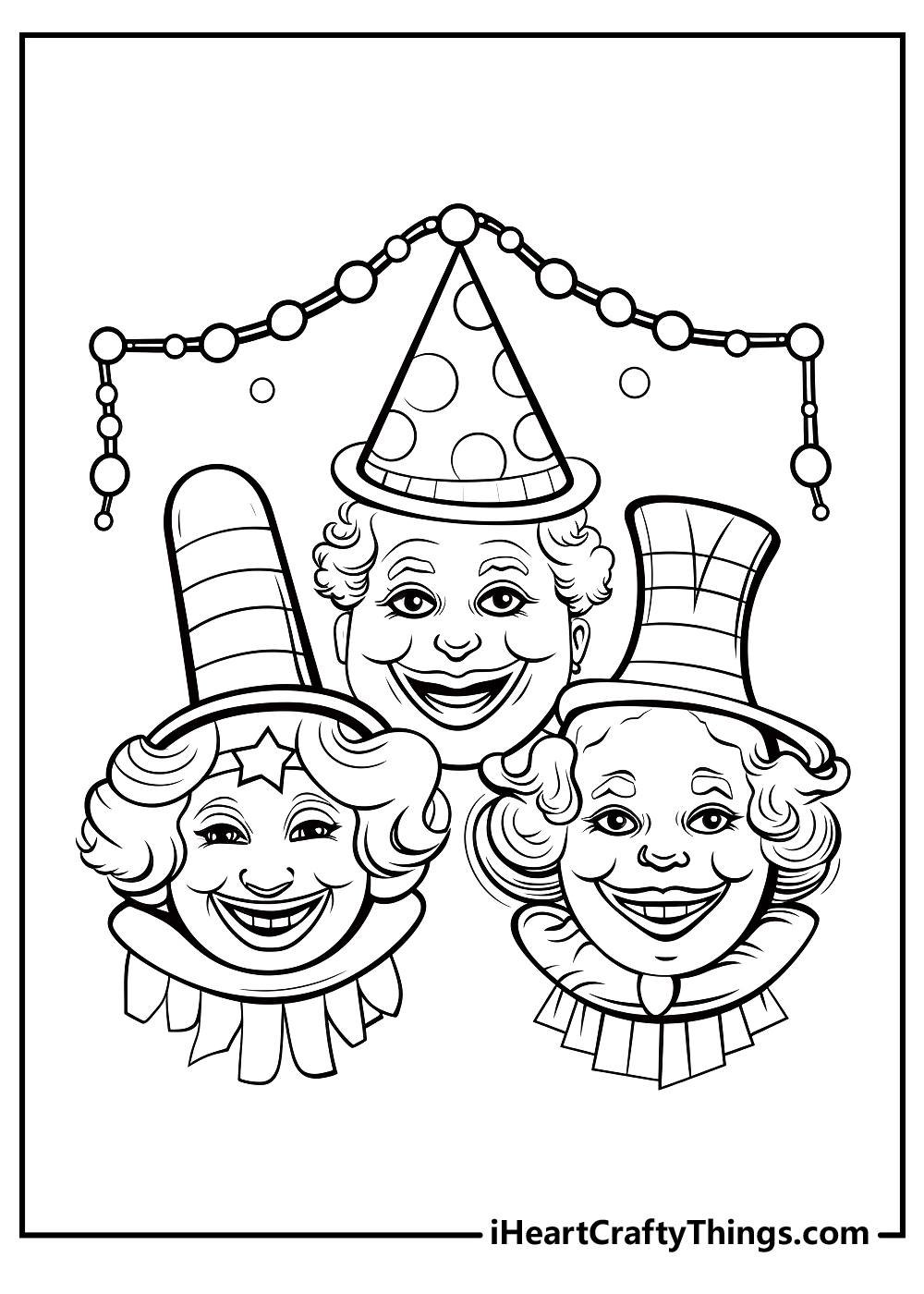 Circus coloring pages free printables