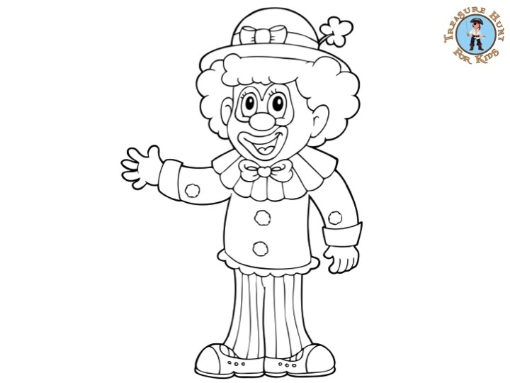 Clown coloring page