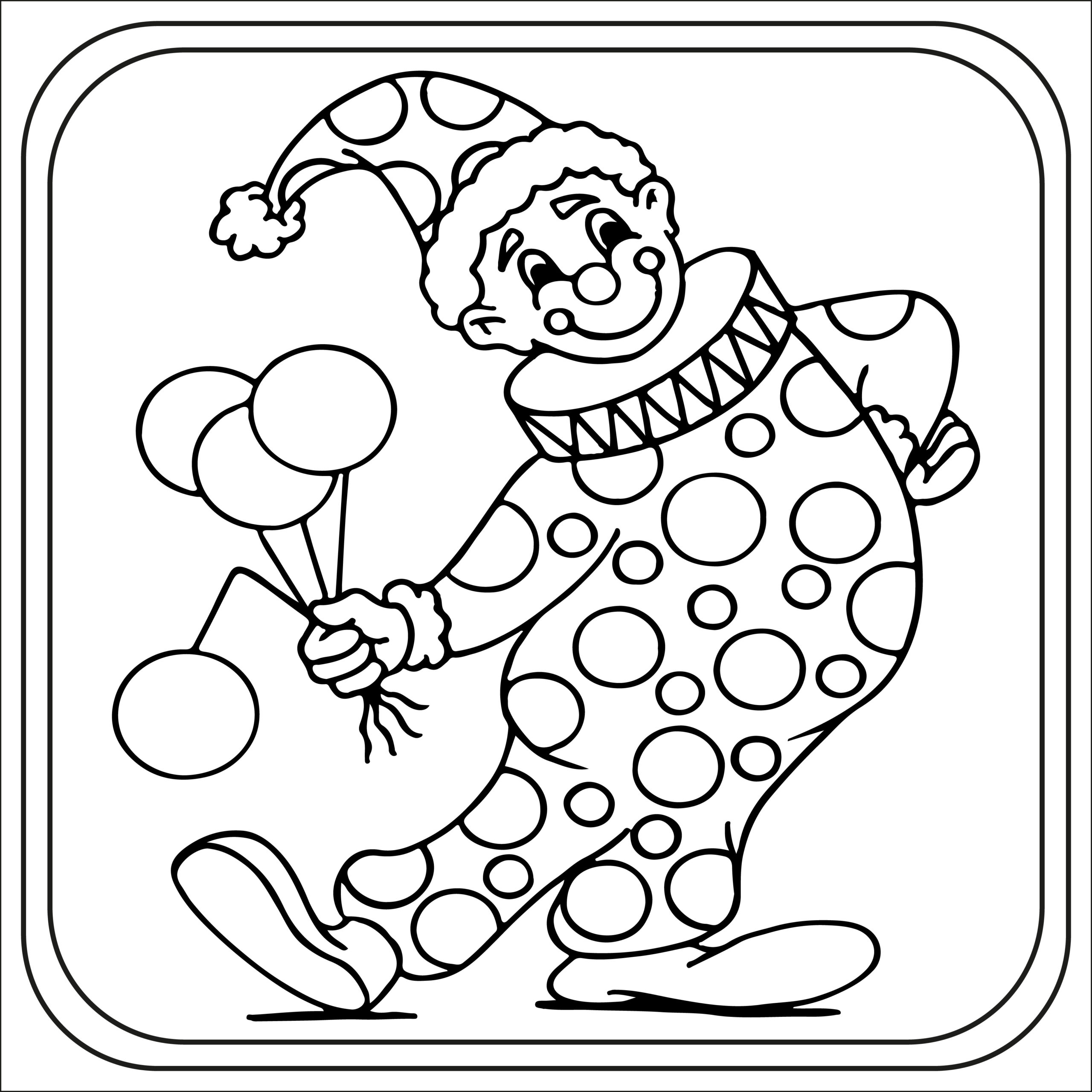 Clown coloring pages preschool kindergarten first grade made by teachers