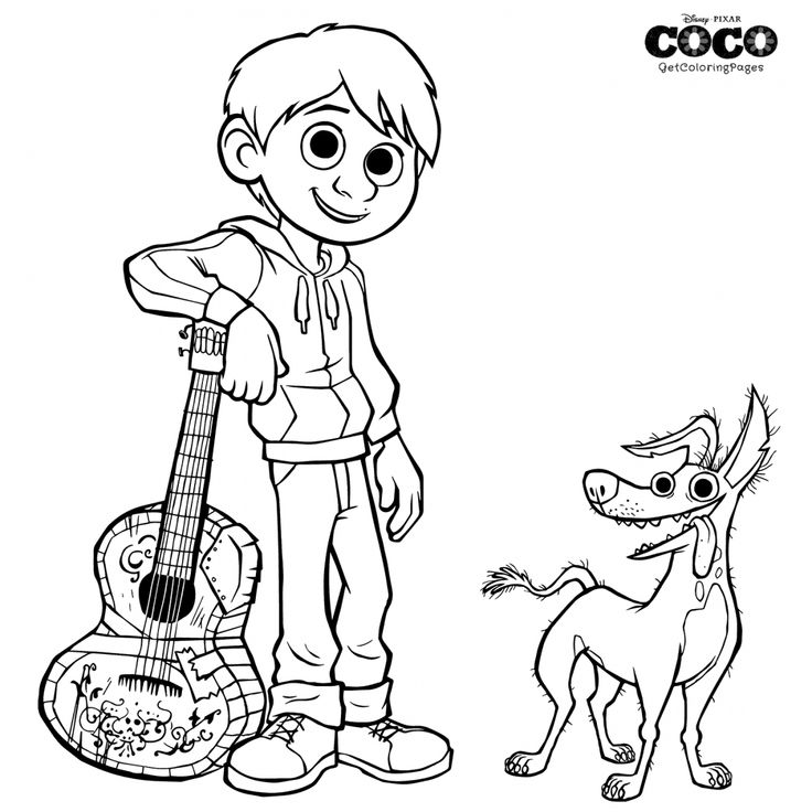 Dante and miguel coco coloring page disney coloring pages coloring pages coloring books