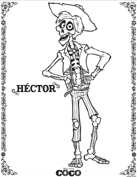 Free printable coloring pages for disney pixars coco