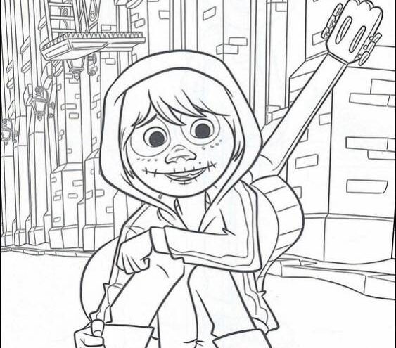 Free easy to print coco coloring pages