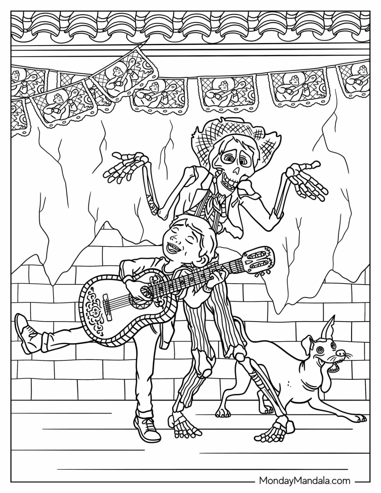 Coco coloring pages free pdf printables