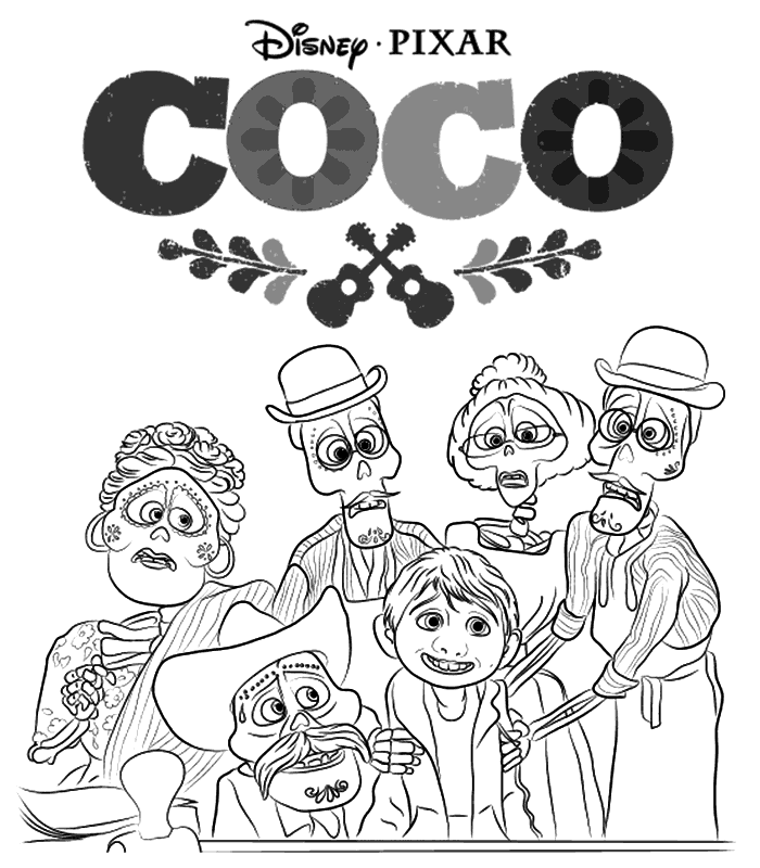 Coco coloring pages