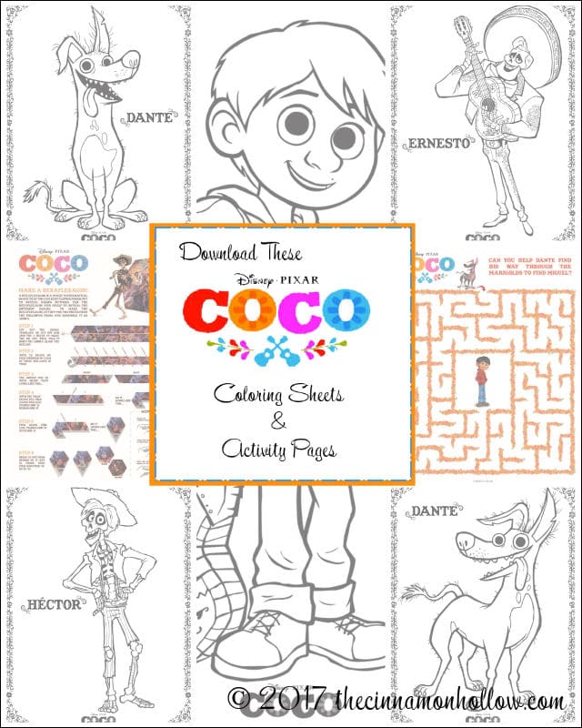 Print these cute disneyâpixars coco coloring pages