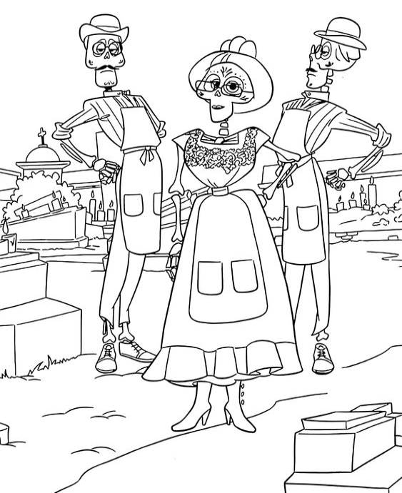 Free easy to print coco coloring pages