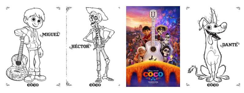 Disneyâpixars coco printable coloring pages pixarcoco