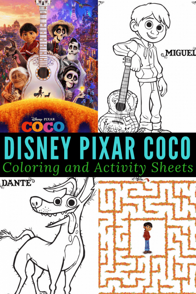 Free printable pixar coco coloring pages