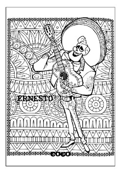 Experience the magic of coco with our printable coloring sheets pages