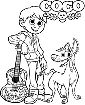 Coco coloring page sheet