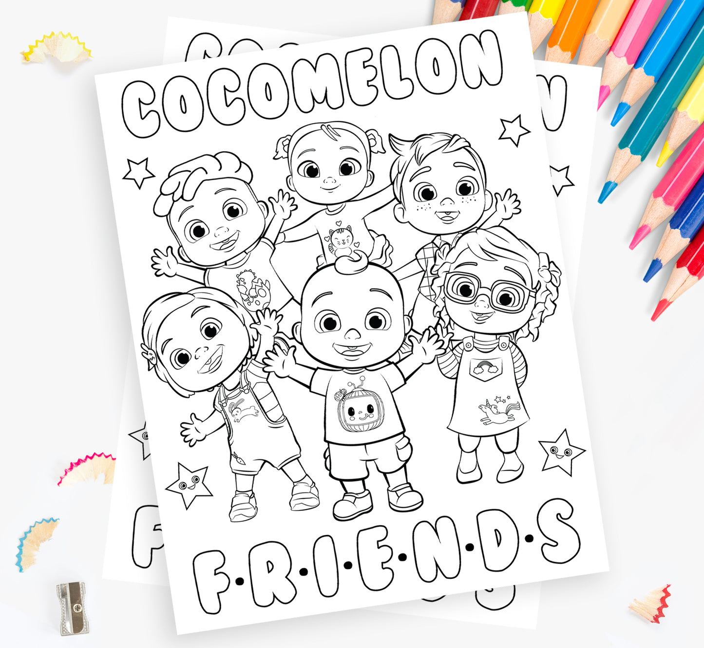 Coelon friends single coloring page â
