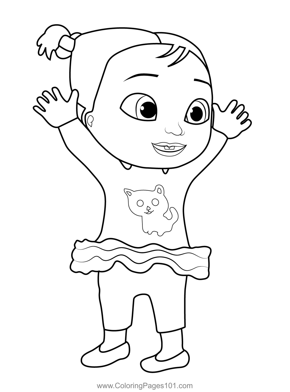 Cece coelon coloring page for kids