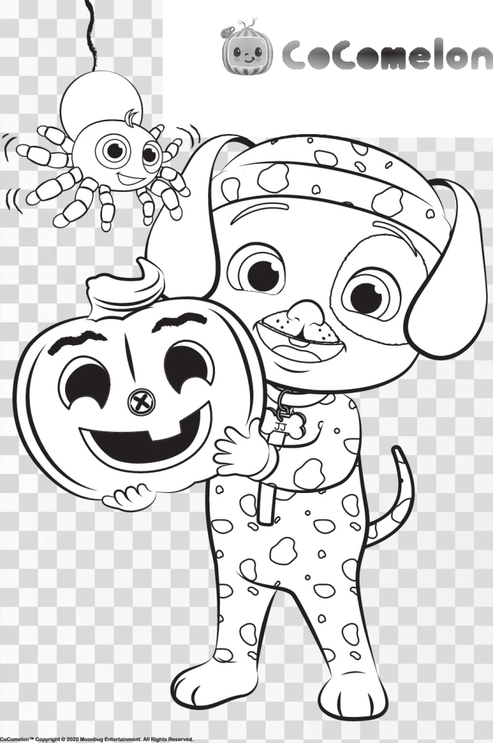 Free cocomelon coloring page help learn with favorite characters