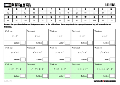 Maths code breakers