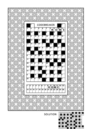 Puzzle and coloring activity page for grown