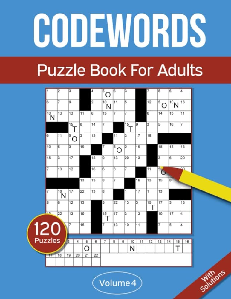 Codewords puzzle book for adults code breaker puzzle book with codeword puzzles for adults