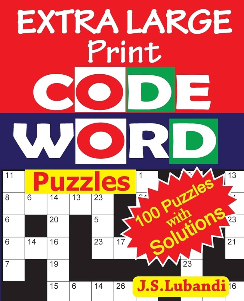 Extra large print codeword puzzles by lubandi j s