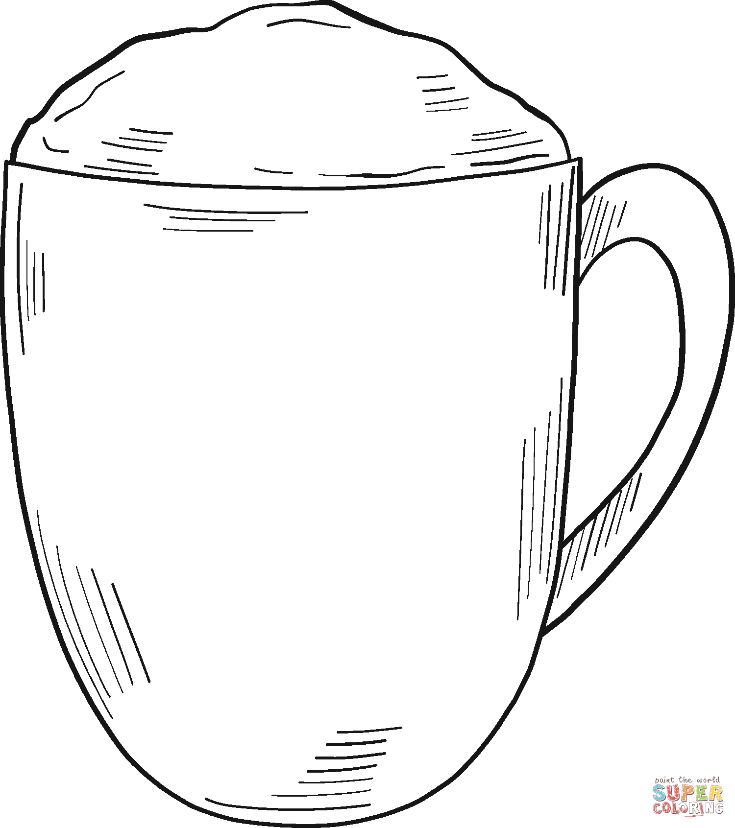 Cup of coffee coloring page free printable coloring pages