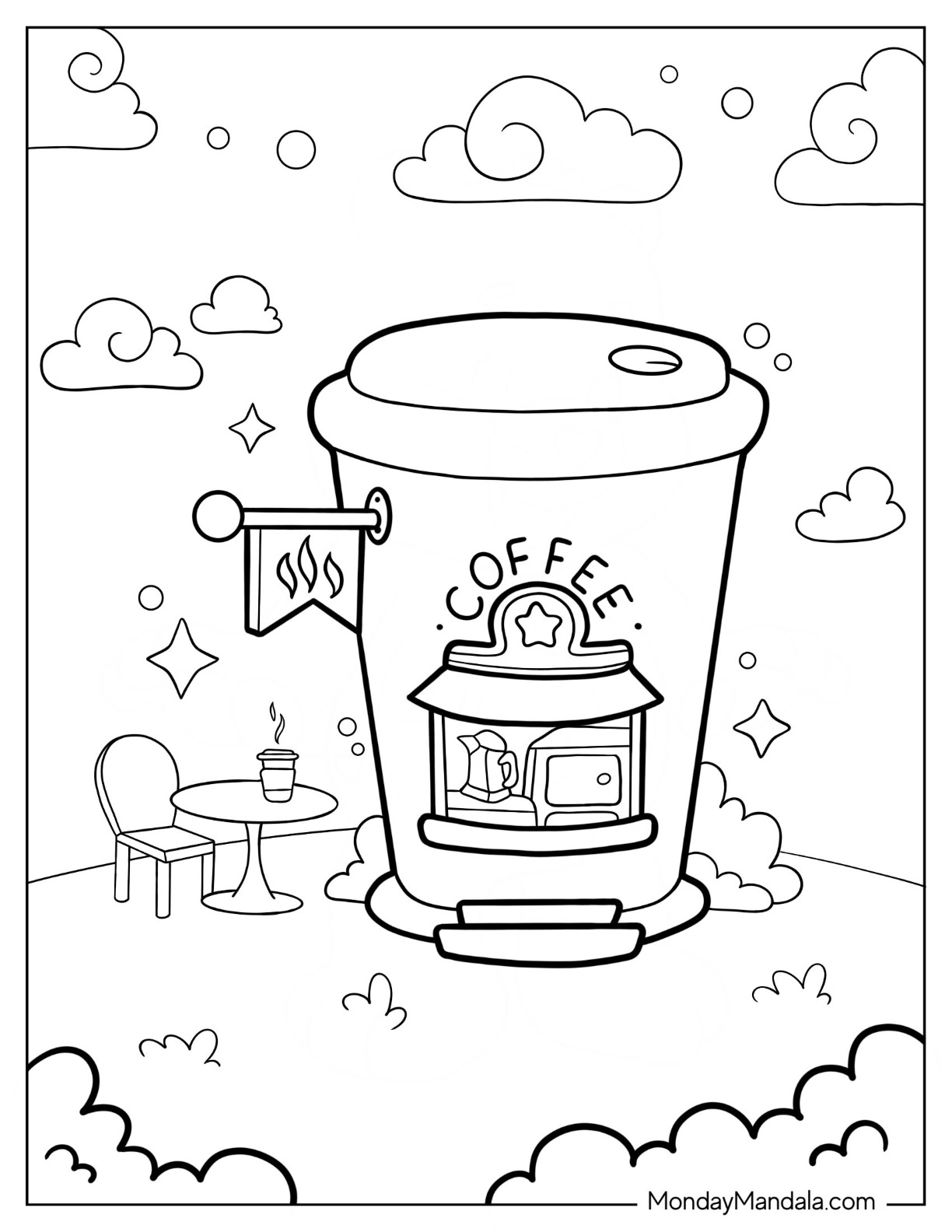 Starbucks coloring pages free pdf printables